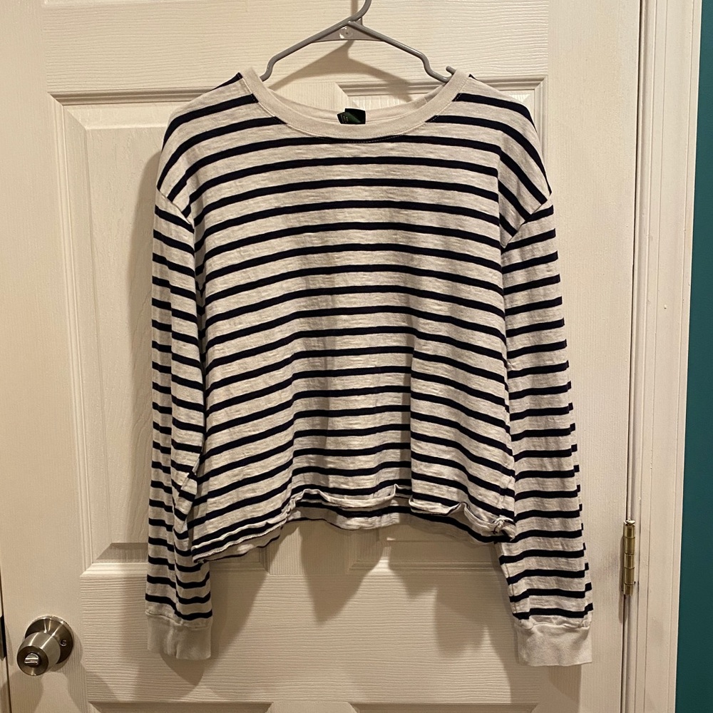 Wild Fable Striped Cropped Top